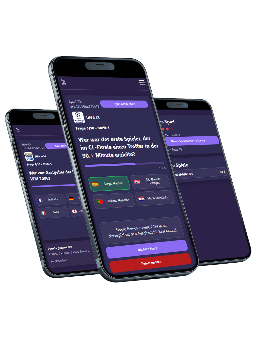 SOCCA Quiz App Vorschau